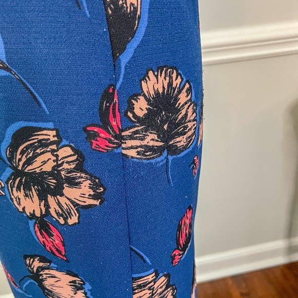 J. Crew Floral Sheath Dress Blue Size 2 - Picture 5 of 9